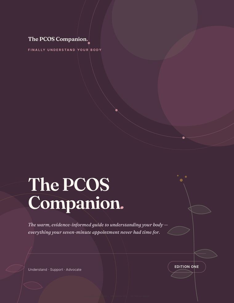 The cover of The PCOS Companion — a 44-page evidence-informed PDF guide