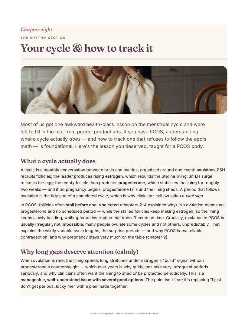 Chapter opener page: Your cycle and how to track it
